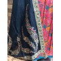 Casual Long Dress in floral design with contrast Dupatta